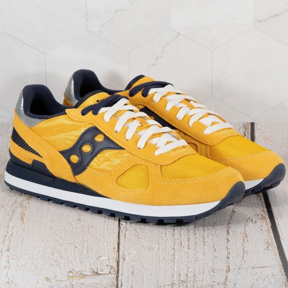 Saucony Other - Men's Saucony Originals Shadow Original Sneaker, Size: 10.5 M, Yellow/Navy Nylon